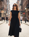 Noir Aurelia Backless Midi Dress