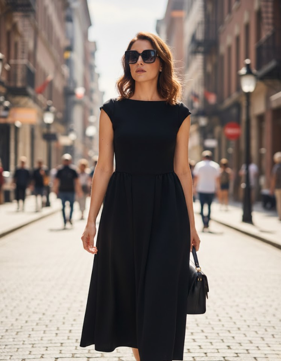 Noir Aurelia Backless Midi Dress