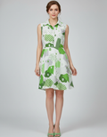 Geometric Lime Dress