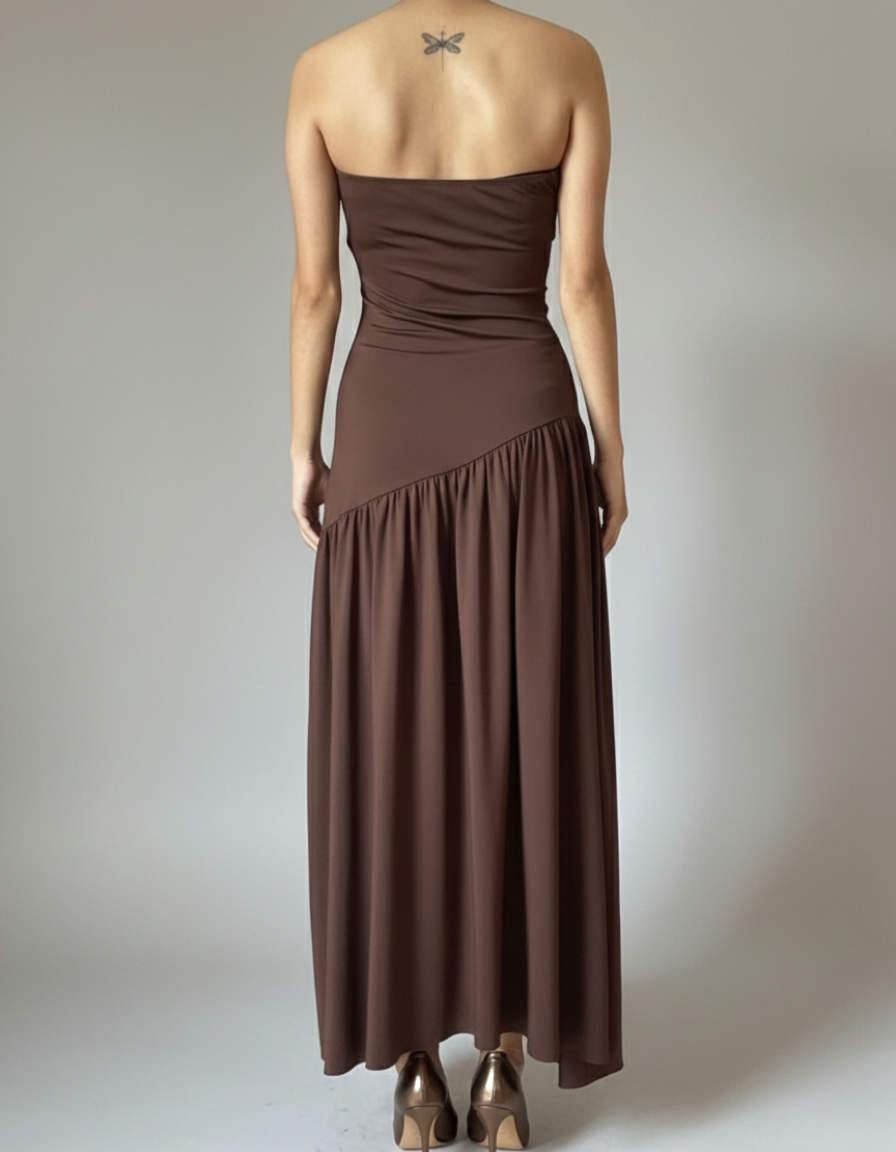 Chestnut Charmeuse Dress