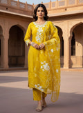 Mustard & White Suit