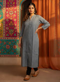 Grey Chikankari Kurta