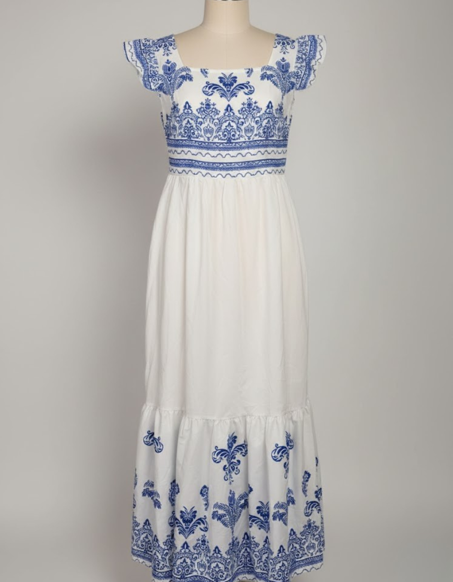 Mediterranean Inspired Maxi Dress