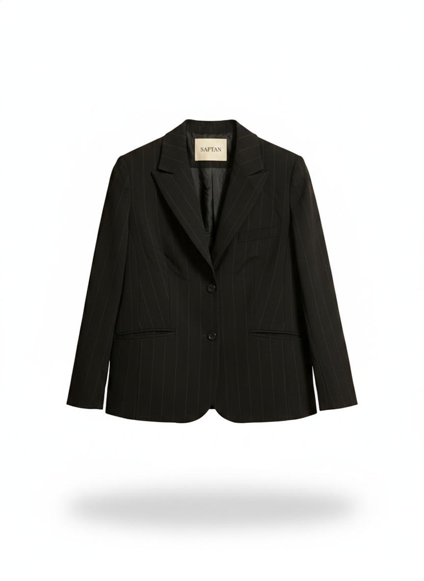 Black Striped Blazer