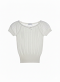 White Crochet Summer Top