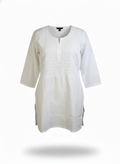 White Chikankari Short Kurta