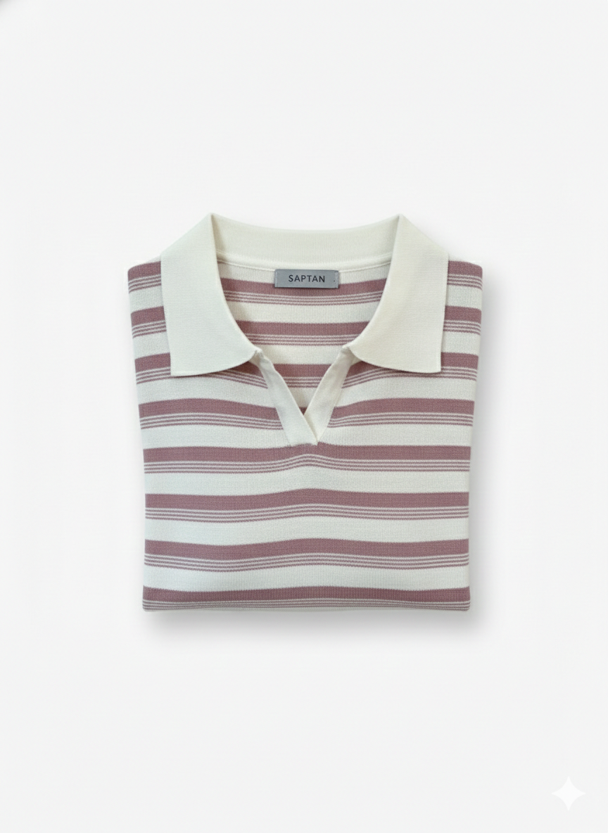 Pink & White Stripped Tshirt