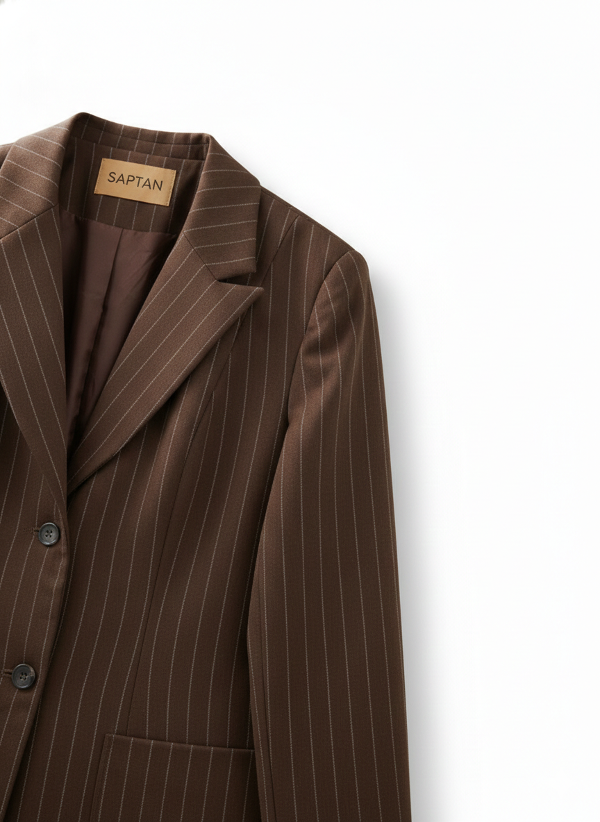 Brown Striped Blazer
