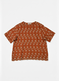 Rust Cotton Thread Work Top