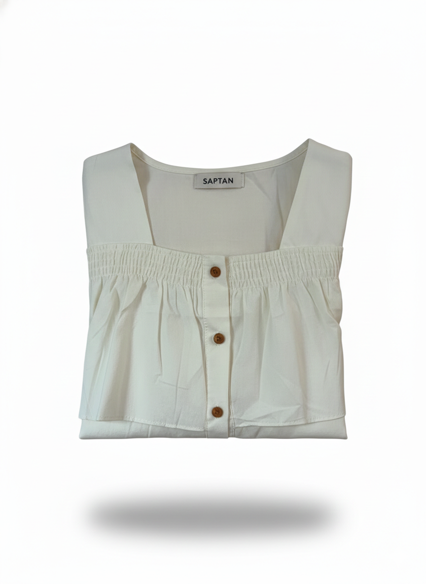 Yellow Cotton Frill 2 layer Top