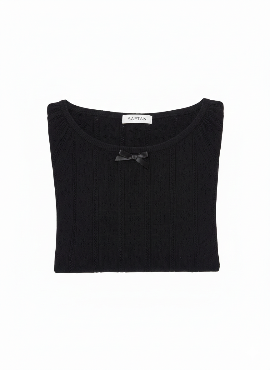 Black Crochet Summer Top