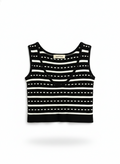 Black & White Crop Sweater