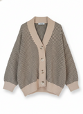 Beige Stripped Cardigan