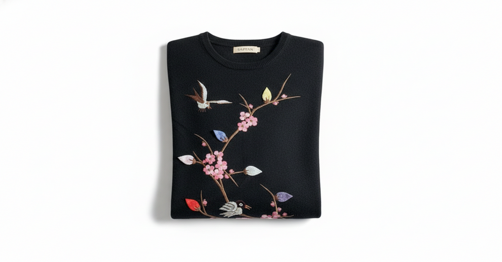 Black Printed Sweater