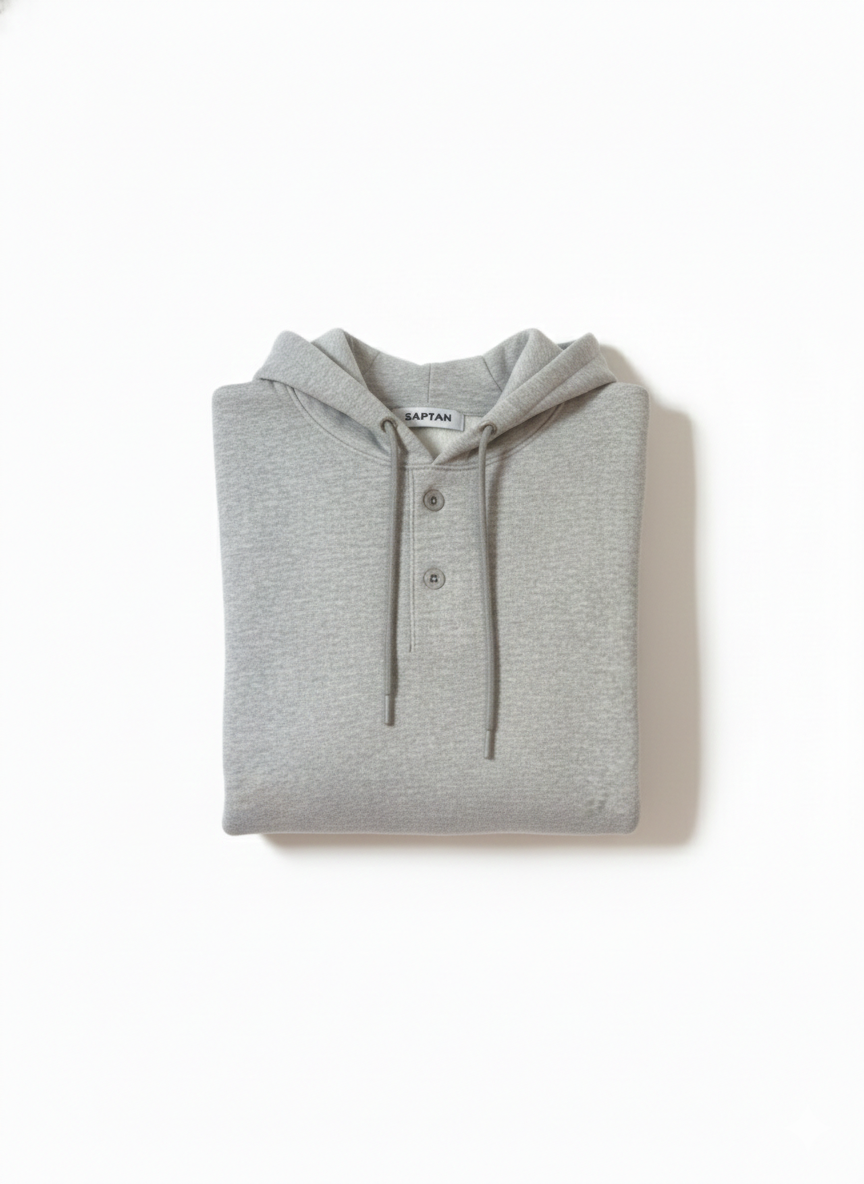 Matte-Finish Grey Unisex Hoodie