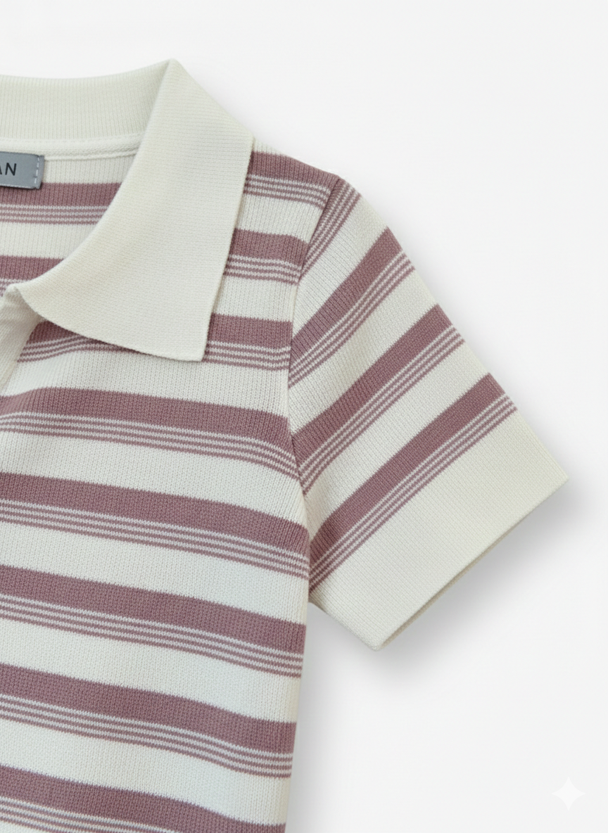 Pink & White Stripped Tshirt