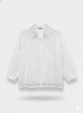 White Thread Work Cotton Shirt