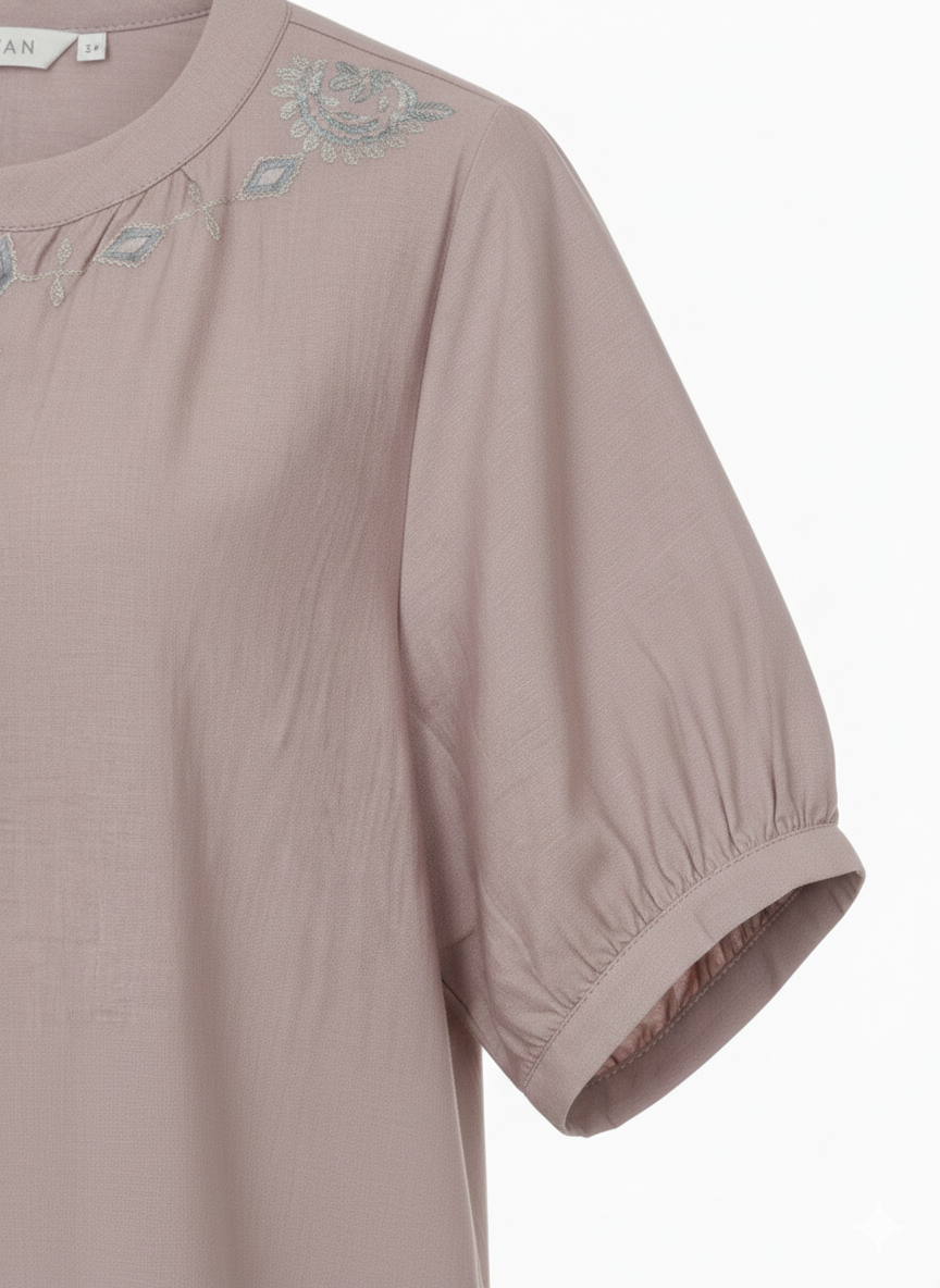 Pink Half Sleeve Cotton Shirt
