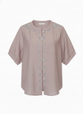 Pink Half Sleeve Cotton Shirt