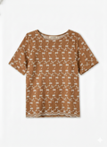 Brown Cotton Thread Work Top