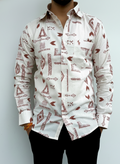 Abstract Beige Shirt