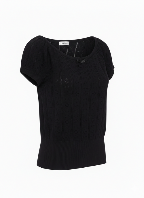 Black Crochet Summer Top