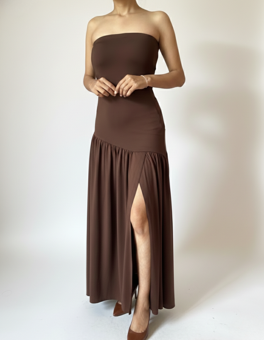 Chestnut Charmeuse Dress