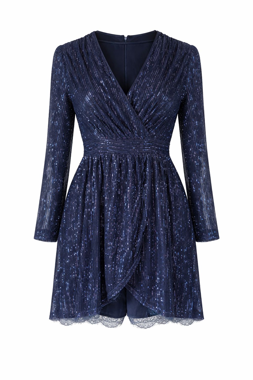 Midnight Sequin Surplice Skort
