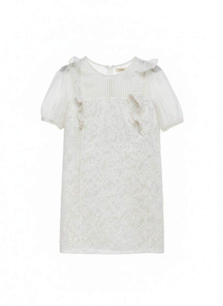 White Sequin Dress