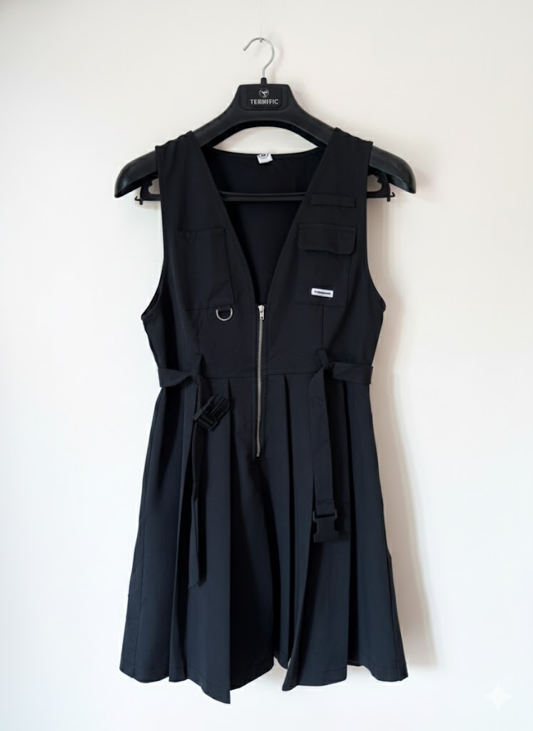 Black Chain Strap Dress