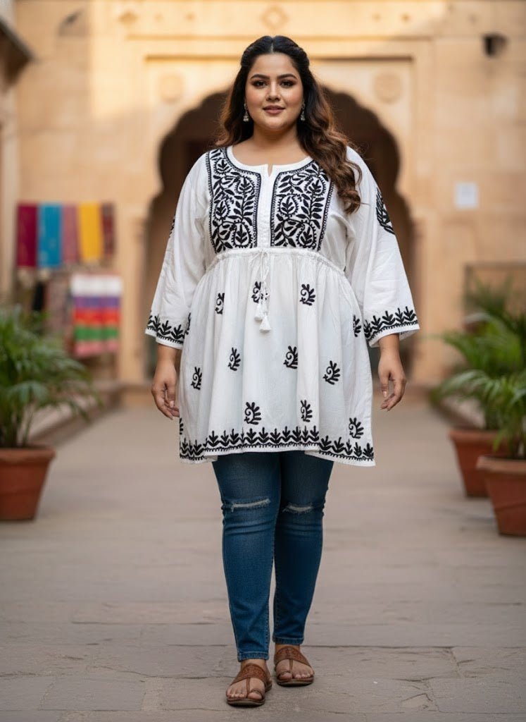 White Peplum
